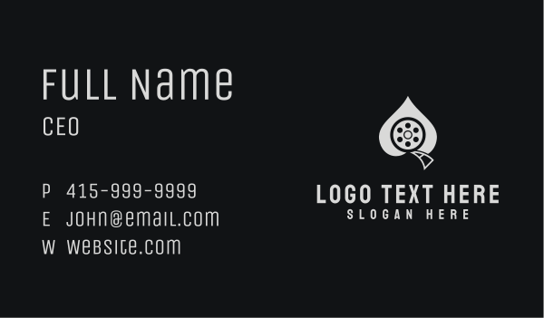 Filmmaker Spade Media  Business Card Design Image Preview