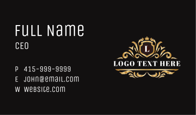 Luxury Ornament Shield Business Card Image Preview