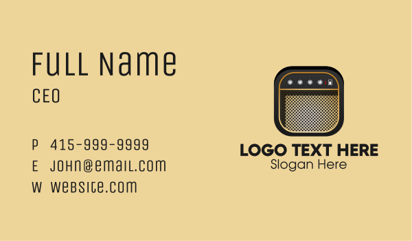 Music Amplifier App Business Card Design Image Preview