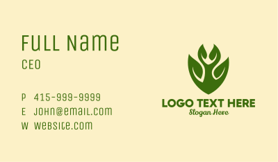 Green Eco Shield  Business Card Image Preview