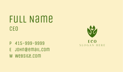 Green Eco Shield  Business Card Image Preview