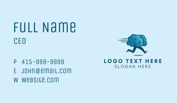 Running Brain Learning Business Card Design Image Preview