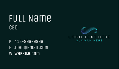 Ocean Wave Tech Business Card Image Preview