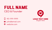 Love Chat Bubble  Business Card Image Preview