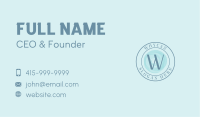 Round Fashion Style Lettermark Business Card Image Preview