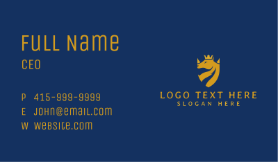 Horse Crown Shield Business Card Image Preview