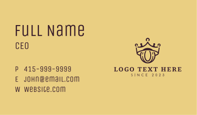 Luxury Crown Letter O Business Card Image Preview
