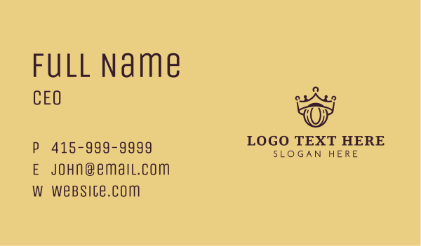 Luxury Crown Letter O Business Card Design Image Preview