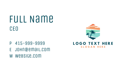 Hexagon Beach Resort Business Card Image Preview