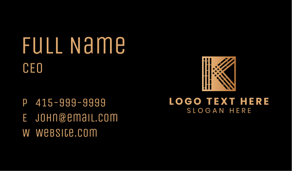 Generic Luxury Letter K Business Card Design Image Preview