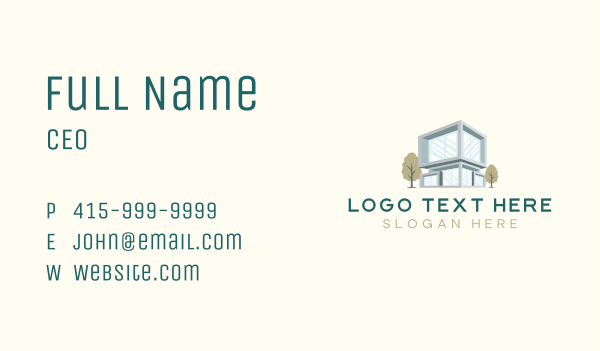 Architectural Real Estate Business Card Design Image Preview