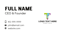 Mod Retro Letter T Business Card Image Preview