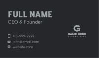 Gray Metallic Letter Business Card Image Preview