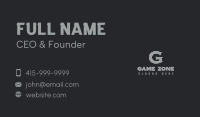 Gray Metallic Letter Business Card Image Preview