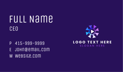 Abstract Media Player Business Card Image Preview