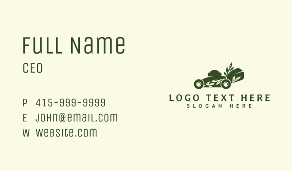 Landscaping Lawn Mower Business Card Design Image Preview