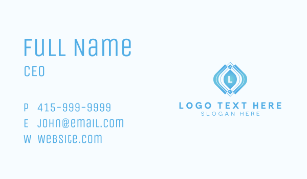 Abstract Geometric Letter Business Card Design Image Preview