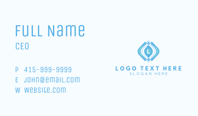 Abstract Geometric Letter Business Card Image Preview