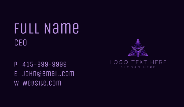 Pyramid Triangle Star Business Card Design Image Preview