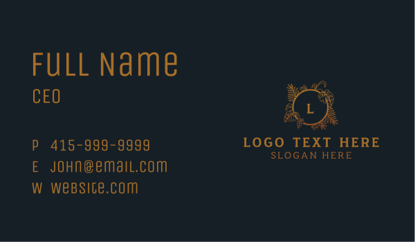 Eco Elegant Garden Business Card Design Image Preview