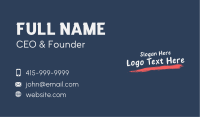 Casual Paintbrush Wordmark Business Card Image Preview