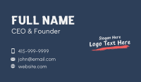 Casual Paintbrush Wordmark Business Card Image Preview