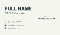 Generic Branding Wordmark Business Card Design