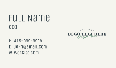 Generic Branding Wordmark Business Card Image Preview