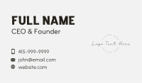 Simple Handwritten Wordmark Business Card Design