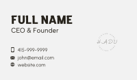 Simple Handwritten Wordmark Business Card Image Preview