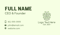 Minimalist Green Plant Business Card Image Preview