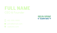 Quirky Playful Wordmark Business Card Design