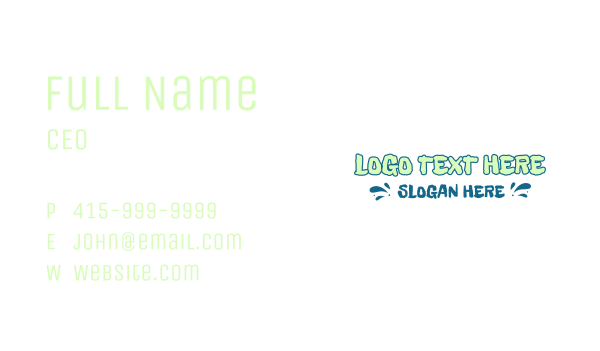 Quirky Playful Wordmark Business Card Design Image Preview