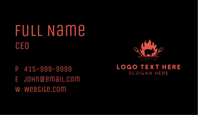 Hot Pork Grill Business Card Image Preview