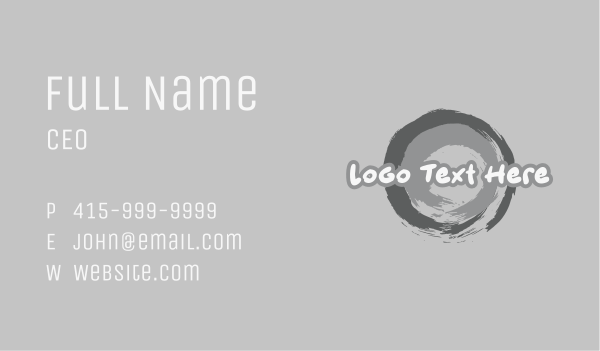 Paint Brush Circle Business Card Design Image Preview