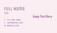 Magical Kiddie Wordmark Business Card Image Preview