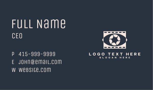 Film Shutter Photography Business Card Design Image Preview