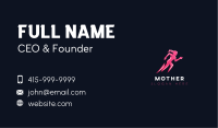 Running Lightning Female  Business Card Image Preview