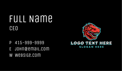 Dinosaur Beast Gaming Business Card Image Preview