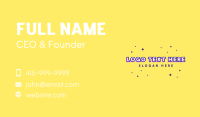 Cute Quirky Star Sparkle Business Card Design