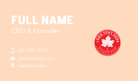 Canada Maple Leaf Business Card Design