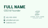 Architecture Firm Letter Z Business Card Design