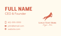 Orange Fox Leaping Business Card Image Preview