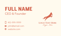 Orange Fox Leaping Business Card Design