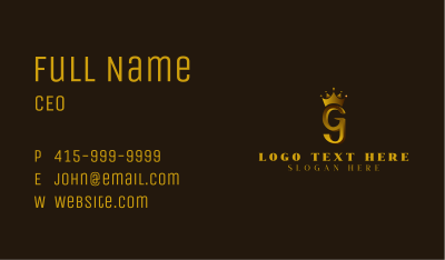 Crown Letter G Business Card Image Preview