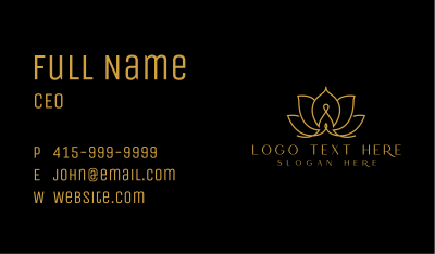  Lotus Flower Meditation Yoga  Business Card Image Preview