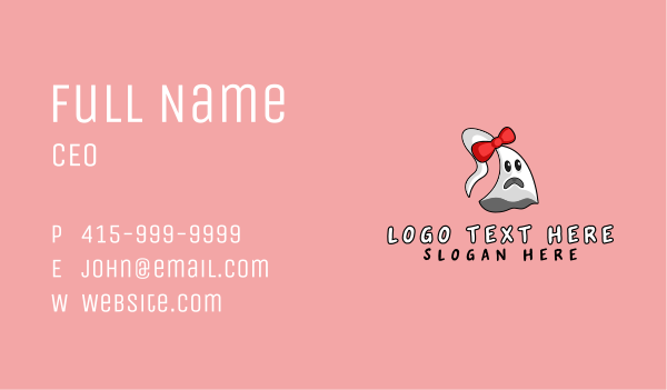 Ghost Ribbon Tail Business Card Design Image Preview