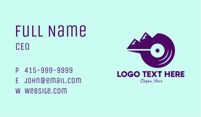 Mountain Vinyl Record Business Card Image Preview