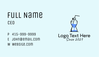 Hourglass Bottle Juice Business Card Image Preview