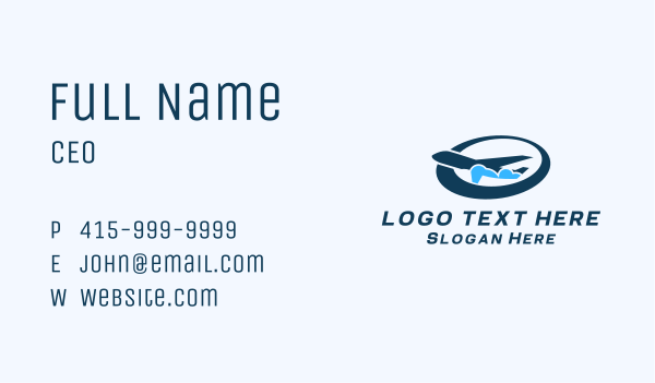 Logistics Cargo Airplane Business Card Design Image Preview